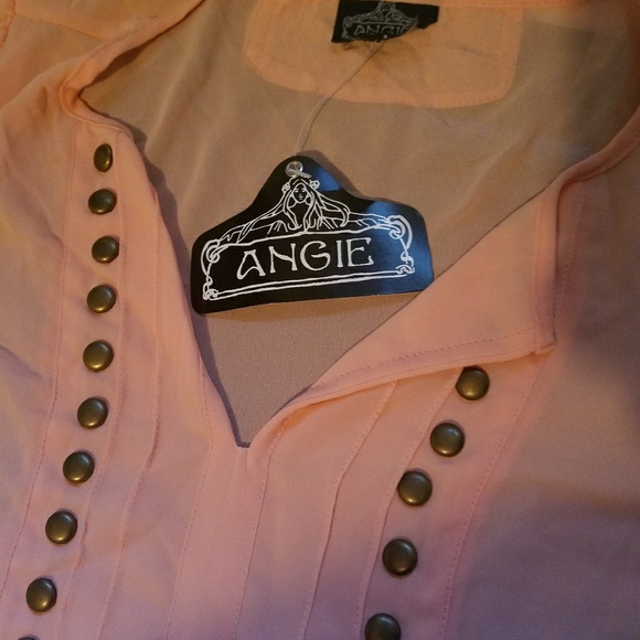 **SOLD** Peach semi sheer blouse NWOT - Picture 5 of 5